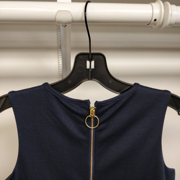 NEW Laundry by Shelli Segal Retro Mod Fit & Flare Dress Neckline Cutouts Blue 14 - Picture 5 of 8